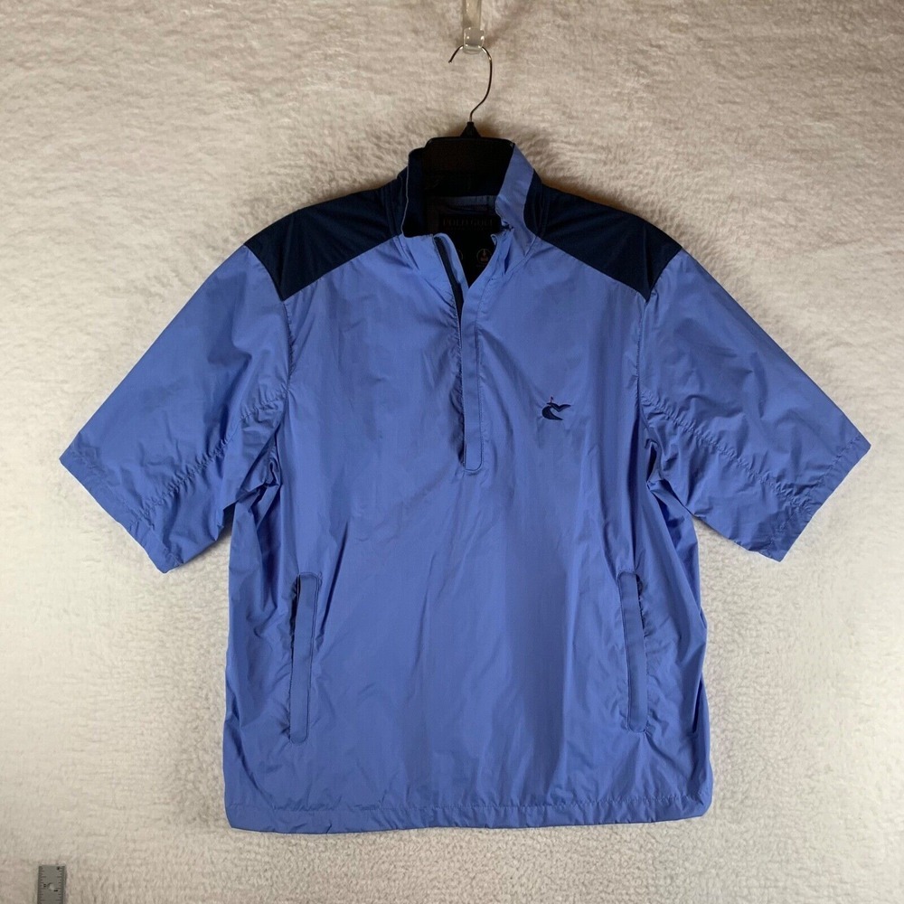 Polo Golf Ralph Lauren Men's 1/4 Zip Water Resistant Blue Packable‎ Shirt Size M
